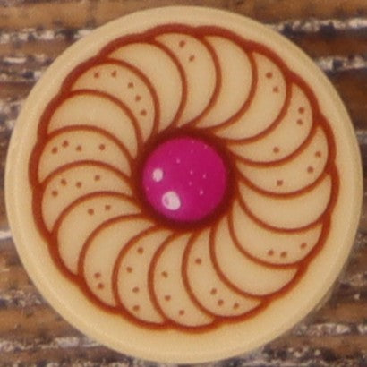1X1 TILE ROUND PRINTED STUD EARRINGS