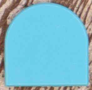 1X1 TILE HALF CIRCLE STUD EARRINGS