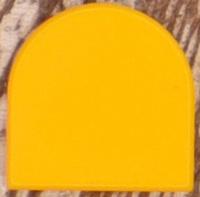 1X1 TILE HALF CIRCLE STUD EARRINGS