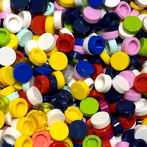 1X1 TILE ROUND STUD EARRINGS