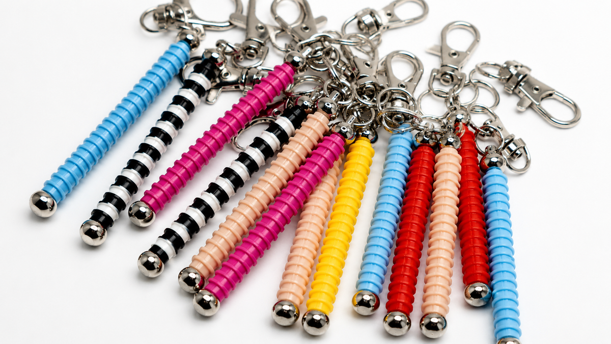 BARRED STUD KEY CHAINS