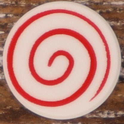 1X1 TILE ROUND PRINTED STUD EARRINGS