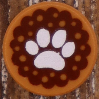 1X1 TILE ROUND PRINTED STUD EARRINGS