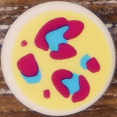 1X1 TILE ROUND PRINTED STUD EARRINGS