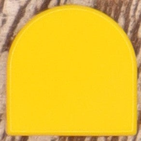 1X1 TILE HALF CIRCLE STUD EARRINGS