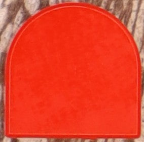 1X1 TILE HALF CIRCLE STUD EARRINGS